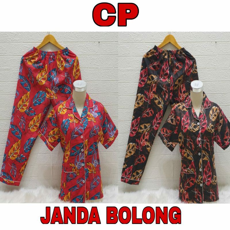 Dtree .Stelan piyama dewasa cp motif bunga piyama / baju tidur dewasa katun eropa