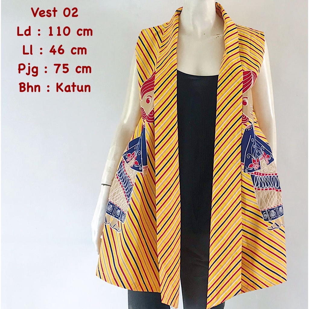 Vest 02 batik solo outer kerja dan santai