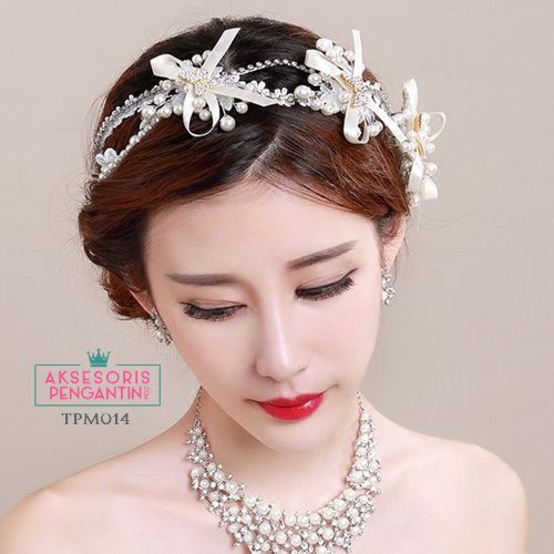 [BISA COD] HAIRBAND HEADPIECE AKSESORIS PENGANTIN TIARA WEDDING TPM014