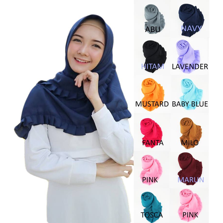 Hijab Jilbab Instan Kerudung Instan Segitiga Segiempat Kania Rempel