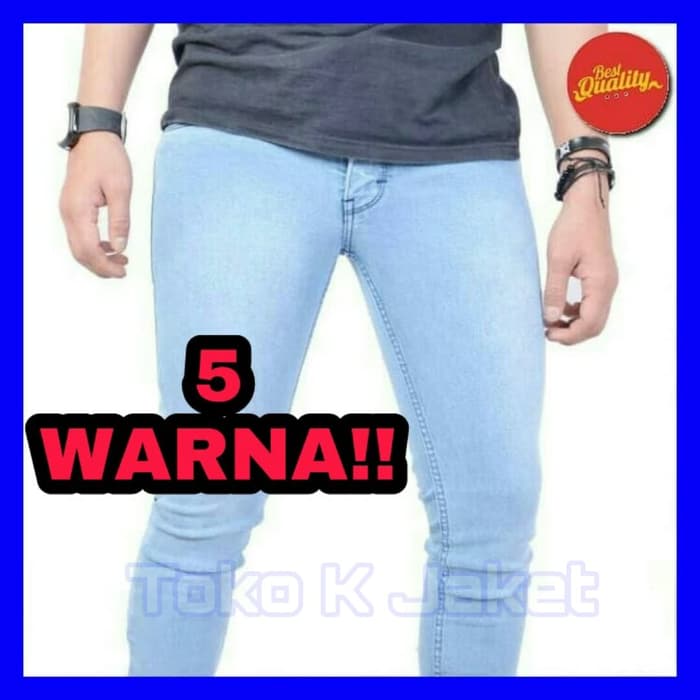 jeans / celana jeans celana levis celana jeans slim fit pria biru muda - Biru Muda, XXL