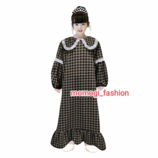 MOMOGI- GAMIS JASMINE / GAMIS ANAK PEREMPUAN LENGAN ALADDIN/ Usia 5-10th