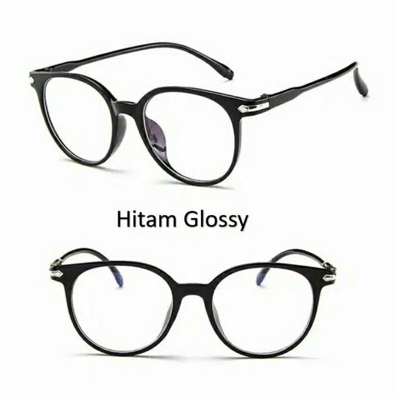 Kacamata Wanita Korean Retro Frame Anti Radiasi Lensa Style Minimalis Unisex KD 802