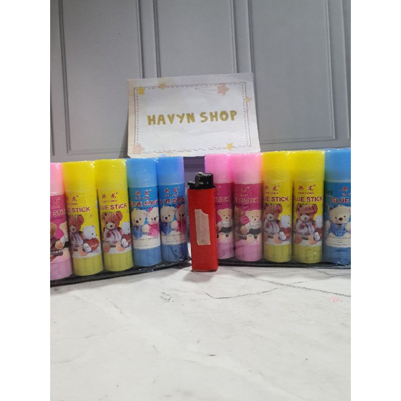 Lem stik (1pak=24pc) ukuran BESAR 23gram/ Lem stick / Lem murah / Lem fancy / Glue Stik Fancy BESAR-1