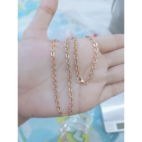 kalung rantai nori hollo anak / kalung perak asli silver 925 lapis emas/ kalung fashion anak impor