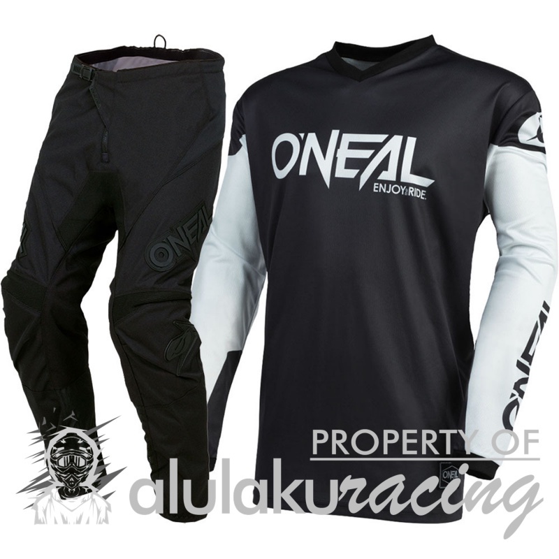 Jersey with Pants Oneal 2022 Element Threat Black White - ON005