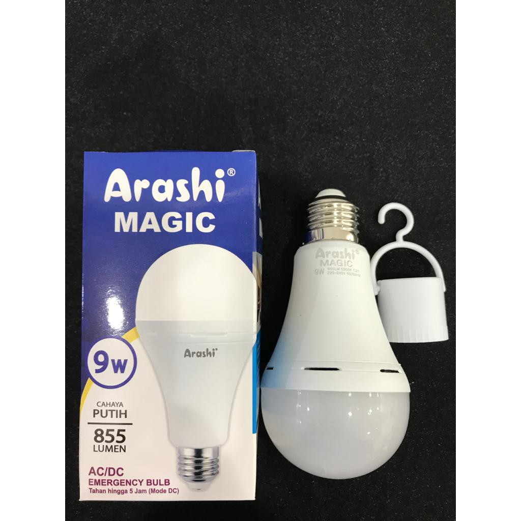 Lampu LED Emergency Arashi Magic 9 Watt Lampu Darurat Best Seller Super Murah