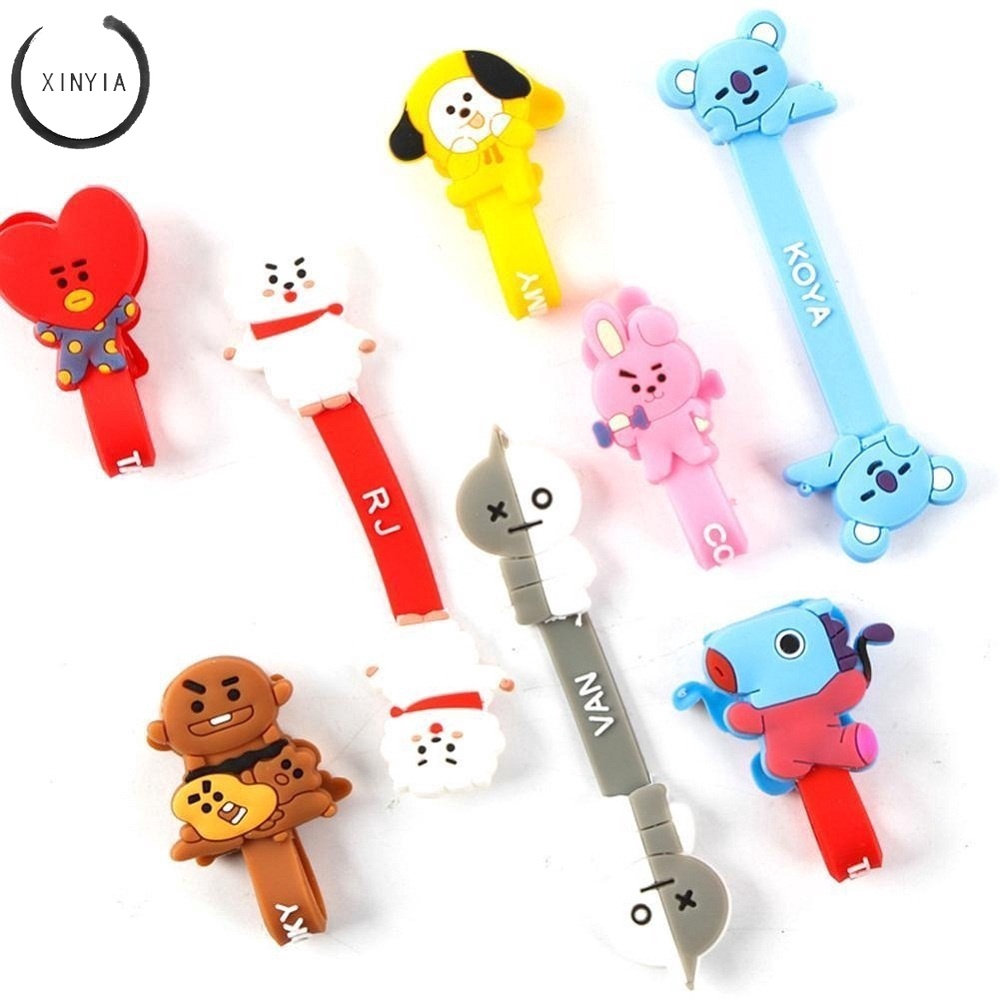 [Bayar Di Tempat]Bt21 Kabel Earphone Model Kartun Kpop BTS Bangtan Boys