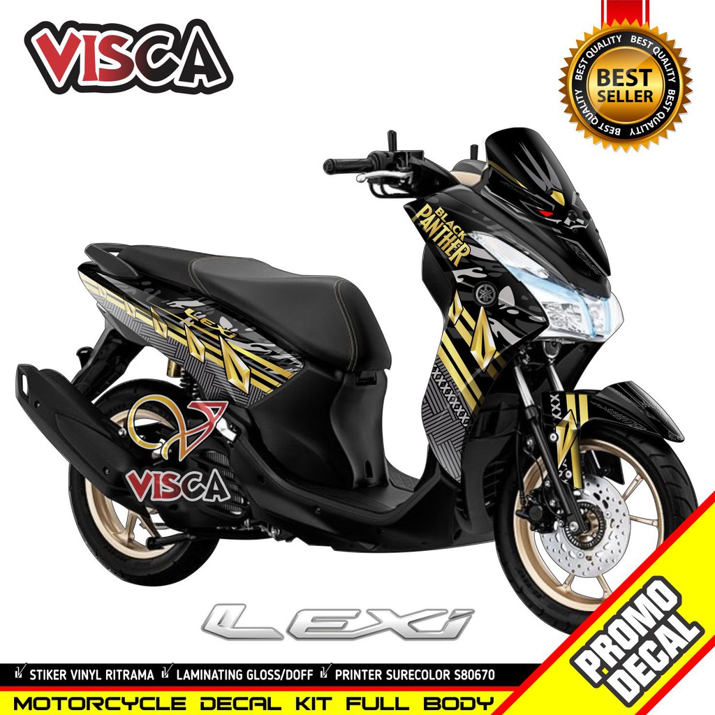 Decal Stiker Yamaha Lexi Black