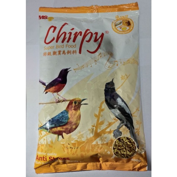 chirpy makanan burung berkicau murai Kacer Pur burung