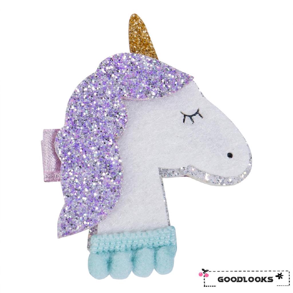  Jepit  Rambut  Model Kartun Unicorn untuk Bayi Anak  