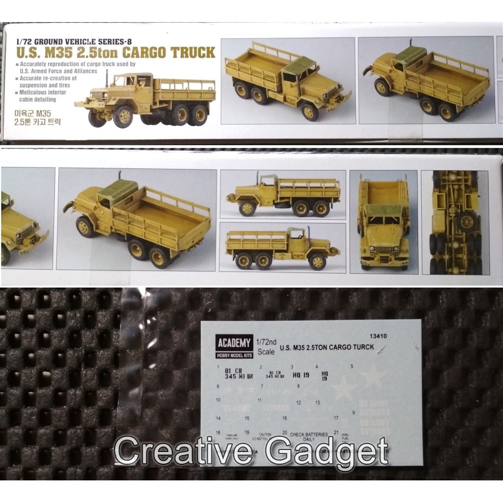 Academy Modello US M35 2,5t Cargo Truck Kit da assemblare 1/72 Model Academy 