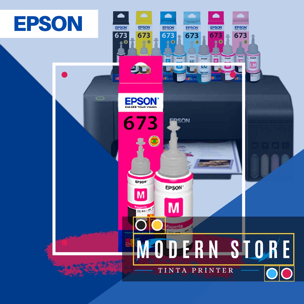 TINTA PRINTER EPSON 673 MAGENTA SERIES L800 L805 L850 L1800