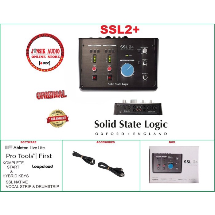 solid state logic ssl2+ ssl-2+ ssl 2 plus soundcard usb