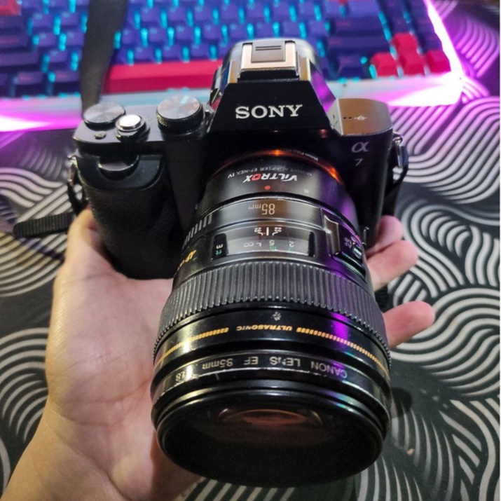 [SOLD] Mirrorless Sony A7 + Canon EF 85mm 1.8 + Adapter Viltrox EF-Nex IV