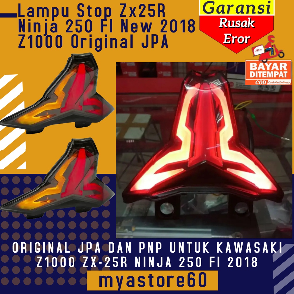 Lampu Stop Stoplamp Stop Lamp Zx25R Ninja 250 FI New 2018 Z1000 Original JPA Lampu Belakang Lampu Rem Ninja ZX