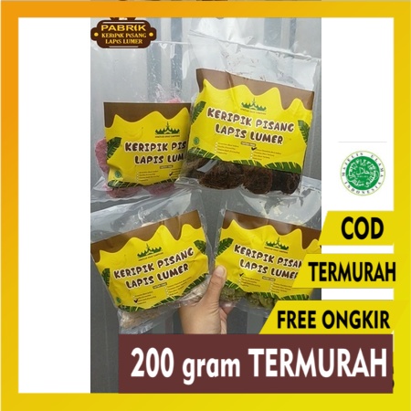 

COD GROSIR 200 g Pabrik Keripik Pisang Lumer Lampung coklat lumer