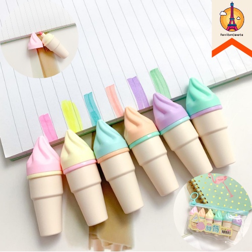 

Stabilo Ice Cream Corn 1 Set Isi 6 Pcs Warna Pastel Murah Bagus Imut Pastel Highlighter Fancy Best Gift Present For Birthday Event Souvenir Alat Tulis Kantor Sekolah Ready Grosir Kado Ulang Tahun READY COD