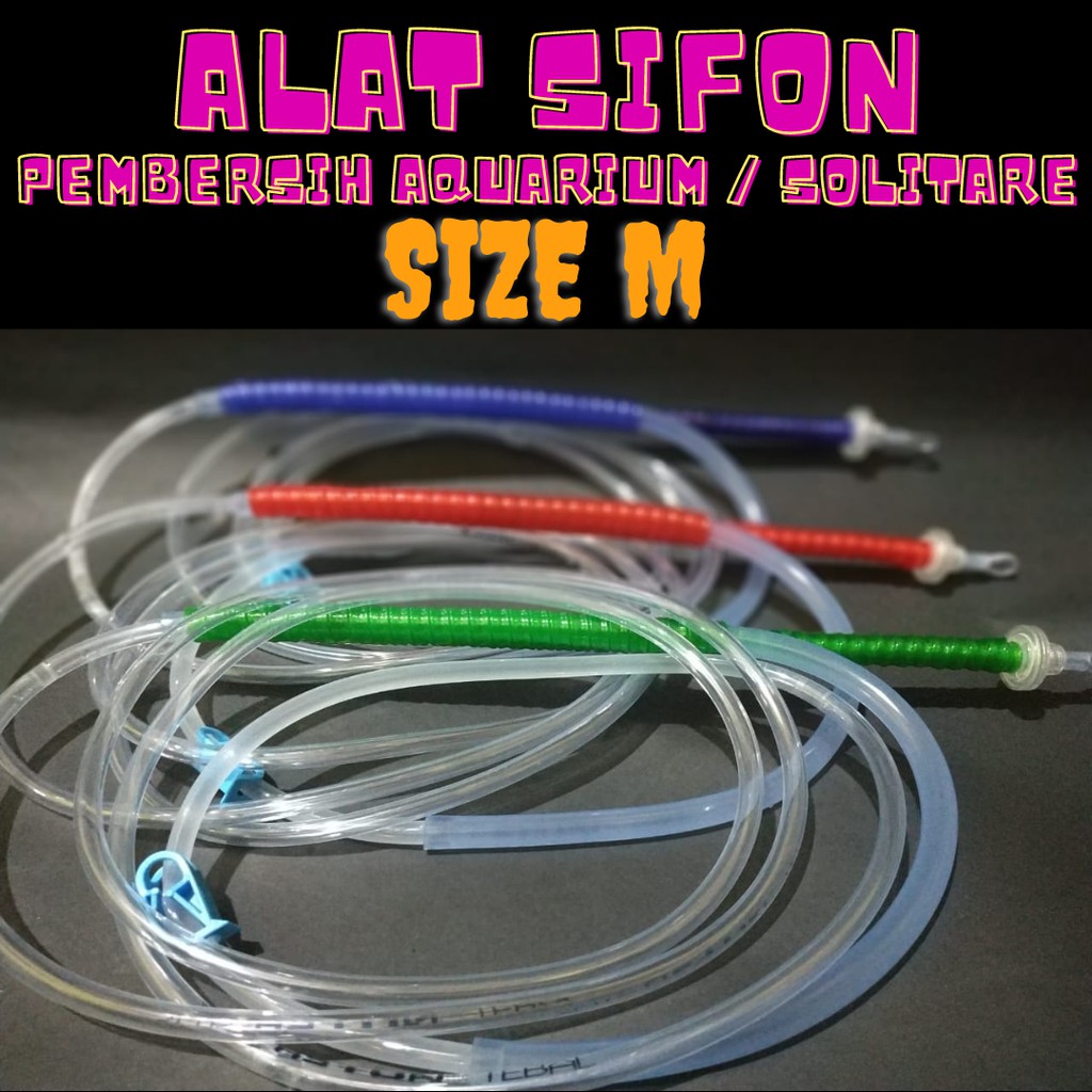 sipon sifon shifon pembersih kotoran di solitare aquarium ikan cupang size M
