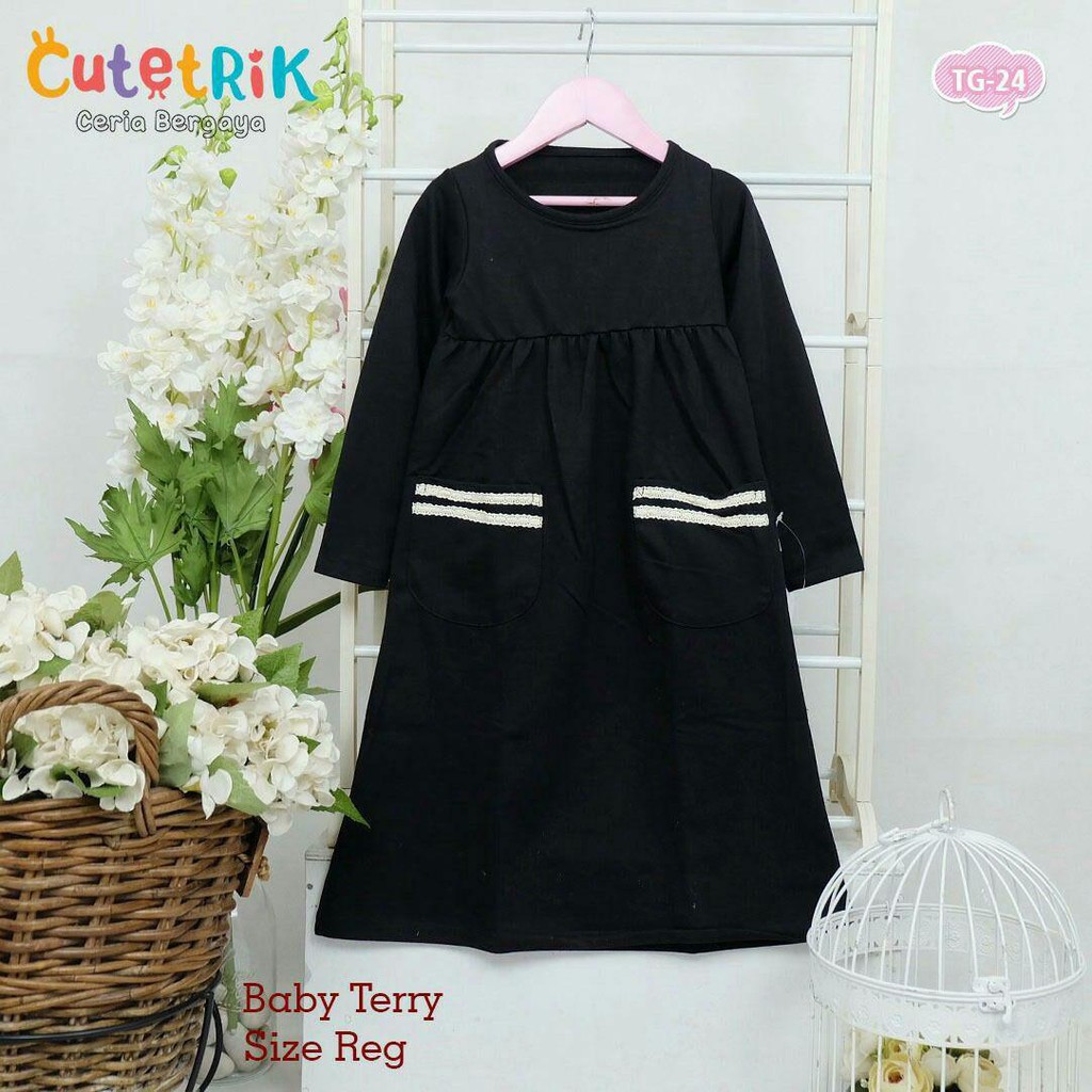 baju gamis cutetrik baby tery anak perempuan