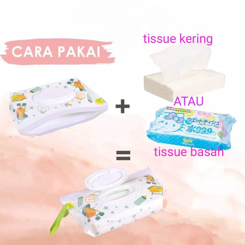 Tempat Tissue Basah Kering &amp; Bersih, Tempat Tissue Bayi Tisu Tisyu Ramah Lingkungan