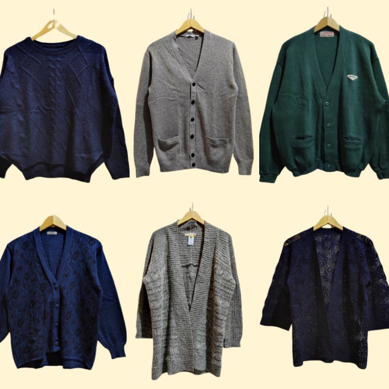 CARDIGAN OUTER SWEATER RAJUT KEPANG PREMIUM KNITWEAR