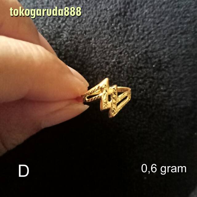 Cincin asli kadar 700 lokal 65% 0,5 1 g gr gram pita love rantai kerawang 8 9 10 11 12 13 14 15 16