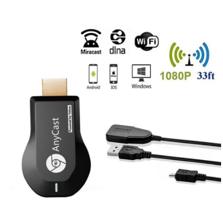 ANYCASH HDMI DONGLE M2 M4+ WIRELESS ANYCAST HDMI DONGEL WIFI SCREEN MIRRORING / PENYAMBUNG HP KE TV