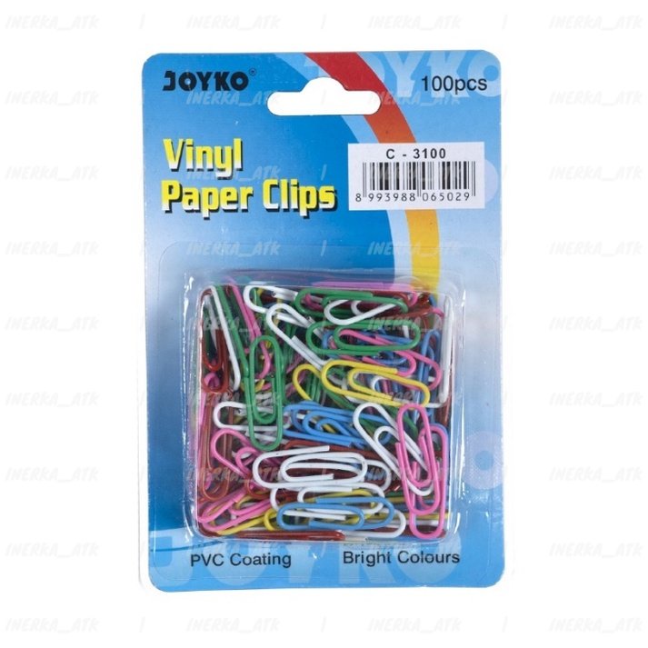 

PAPER CLIP JOYKO C-3100 PENJEPIT KERTAS KLIP PASTEL COLOUR VINYL BINDER MURAH ORIGINAL ATK GROSIR 26 MM C3100 C 3100