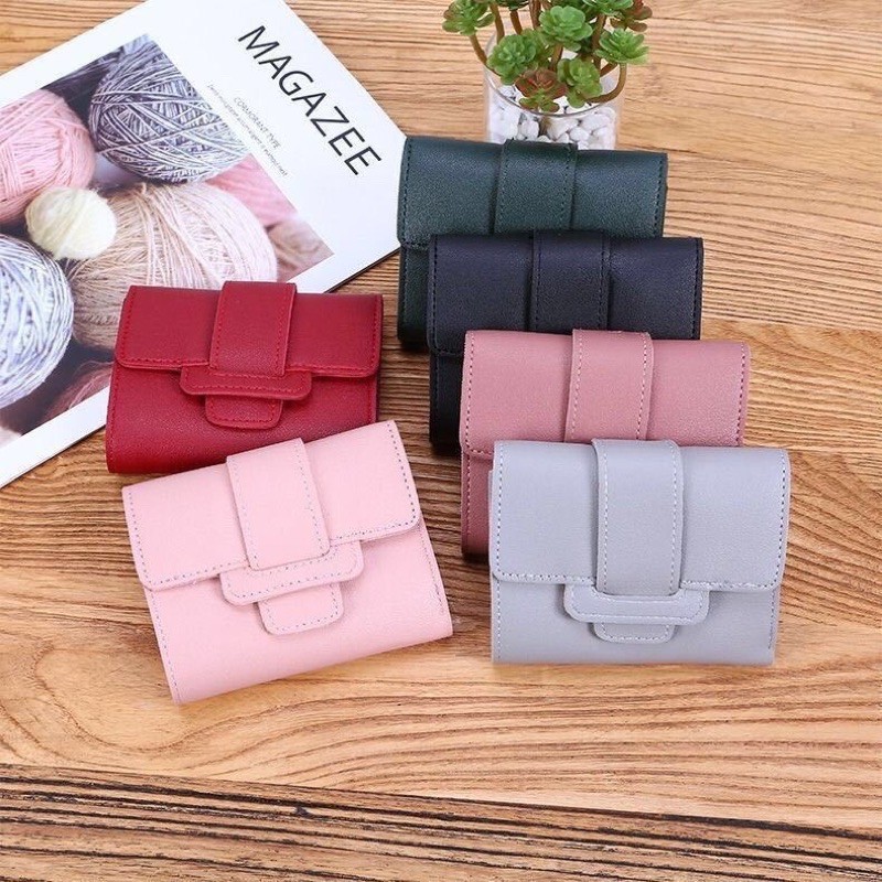 BK Dompet Wanita 6018 Tanpa Tali dompet import murah real pic dompet Lipat Kecil Lucu C5