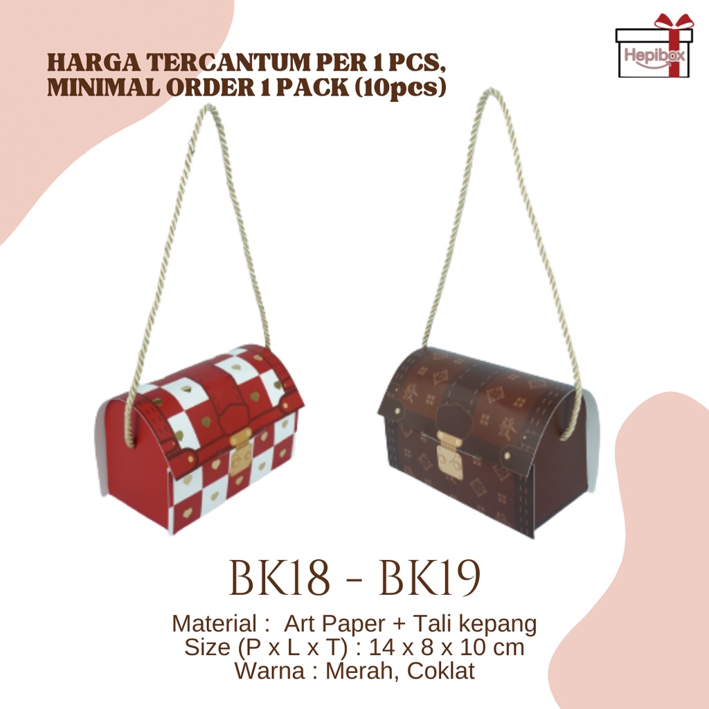 

Box Mini Souvenir / Gift Box Packaging / Box Coklat Perment / Box Jinjing / Tas Jinjing Tali / Box Ivory / Godie Bag / Box Motif Tebal | BK18