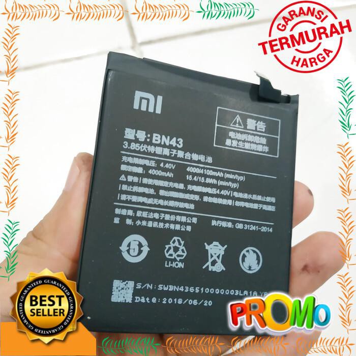 BATERAI XIAOMI REDMI NOTE 4X 4 SNAPDRAGON BN43 ORIGINAL BATERAI