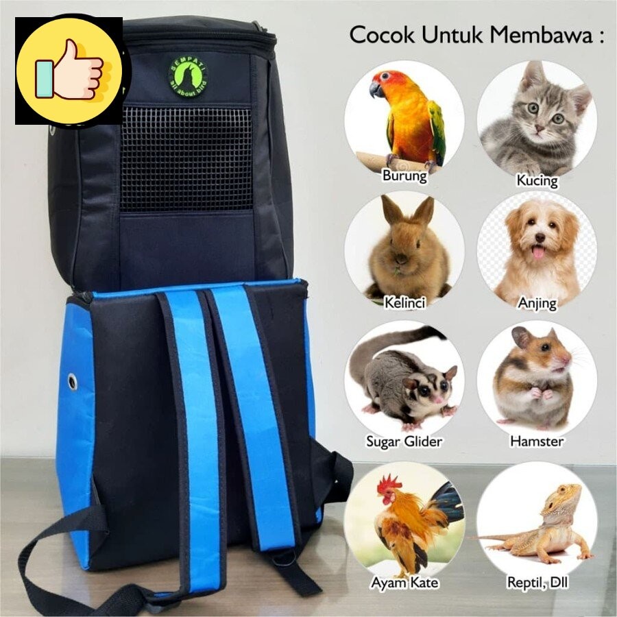 Tas Travel Hewan Ransel Pet Cargo Kucing Burung Anjing Kelinci Hamster-2