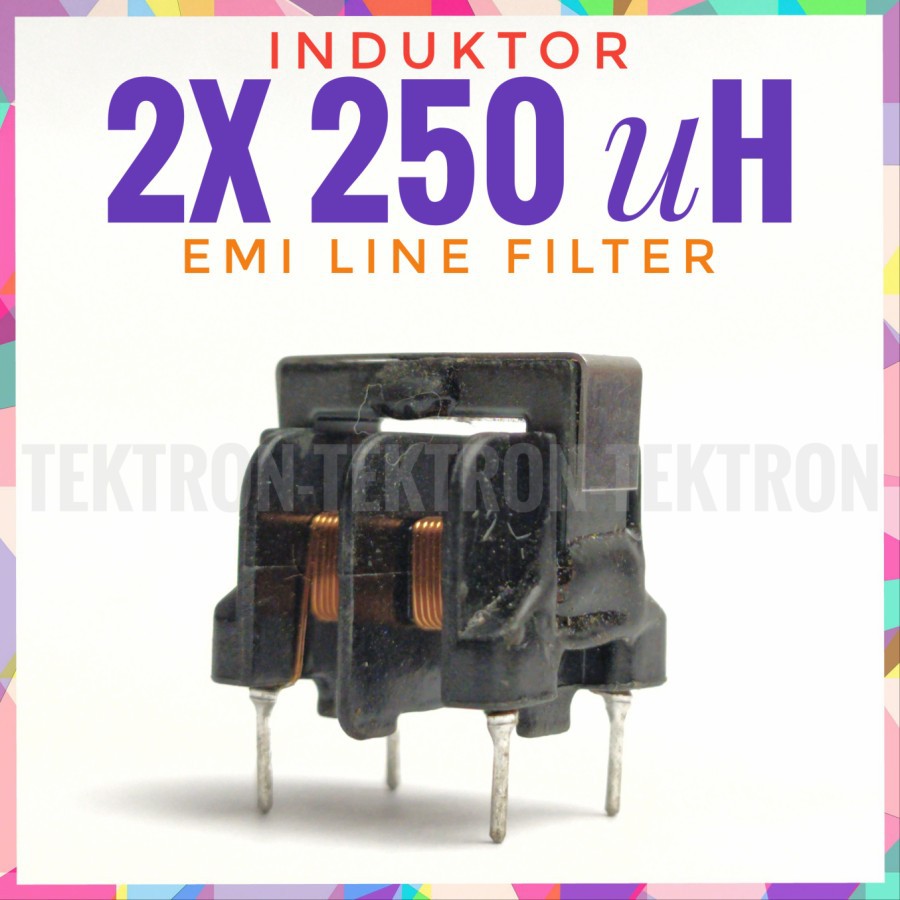Induktor 2x 250uH Trafo AC EMI Line Noise Filter Ferit Ferrite LPF