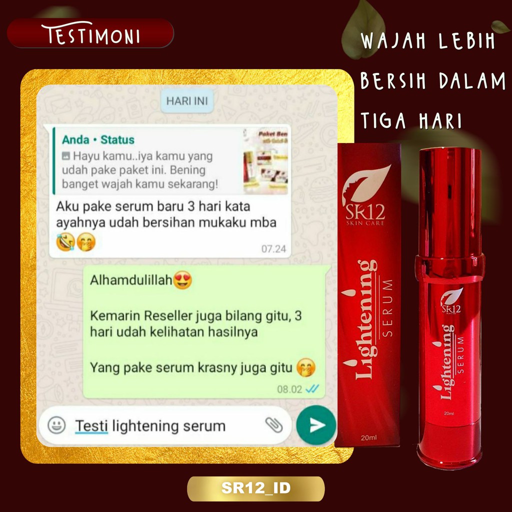 LIGHTENING SERUM SR12 / SERUM PENCERAH WAJAH AMPUH