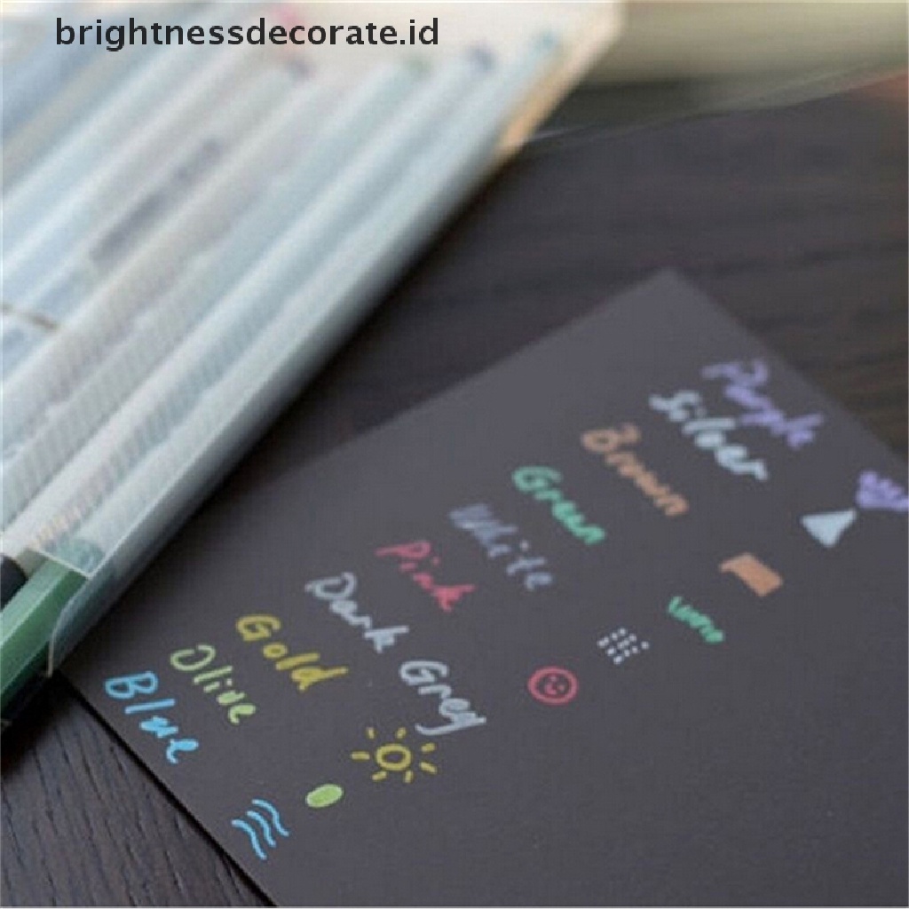 10pcs / Set Pensil Marker Warna Metalik Tahan Air Untuk Album DIY