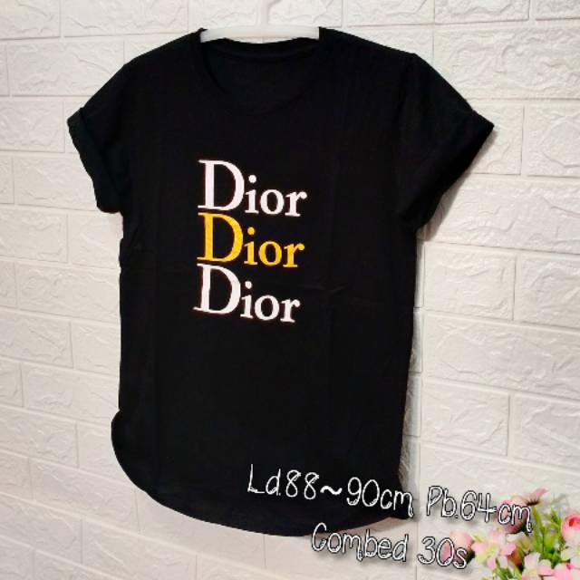 Kaos DiorDiorDior Cotton Combed 30s Allsize