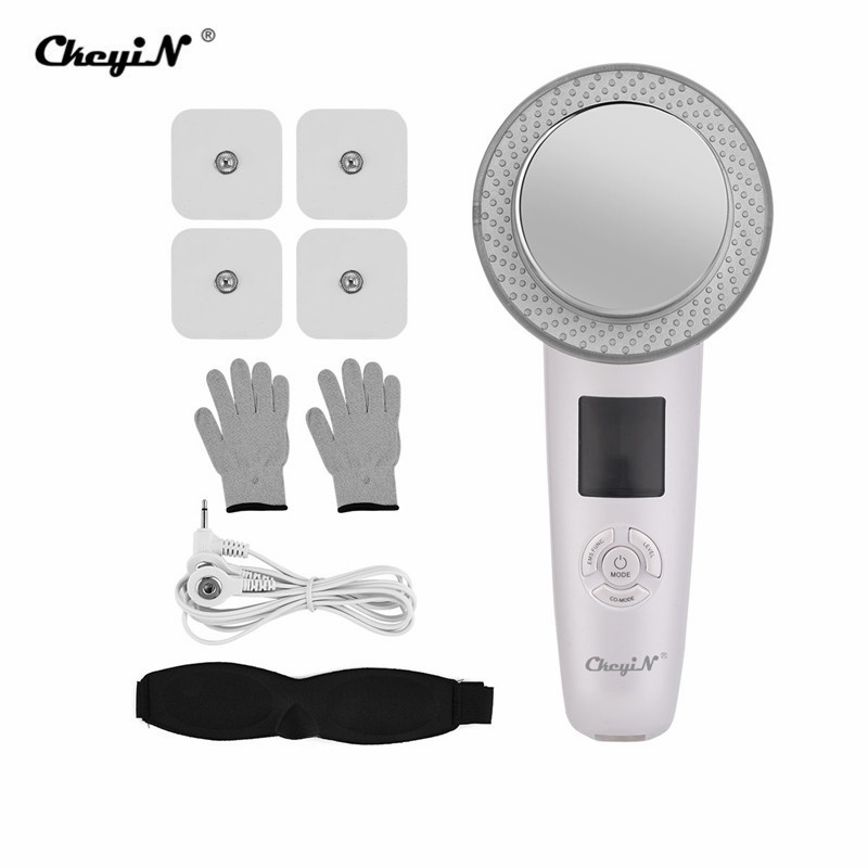 

CkeyiN Alat Pijat Elektrik Ultrasonic dengan Lampu LED 6 Warna untuk Membakar Lemak