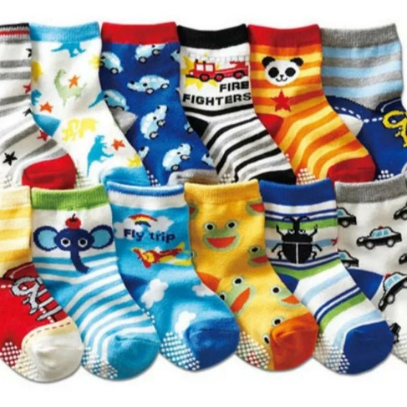 grosir !!! ( 12 &amp; 6 pasang ) kaos kaki bayi dan balita karakter lucu