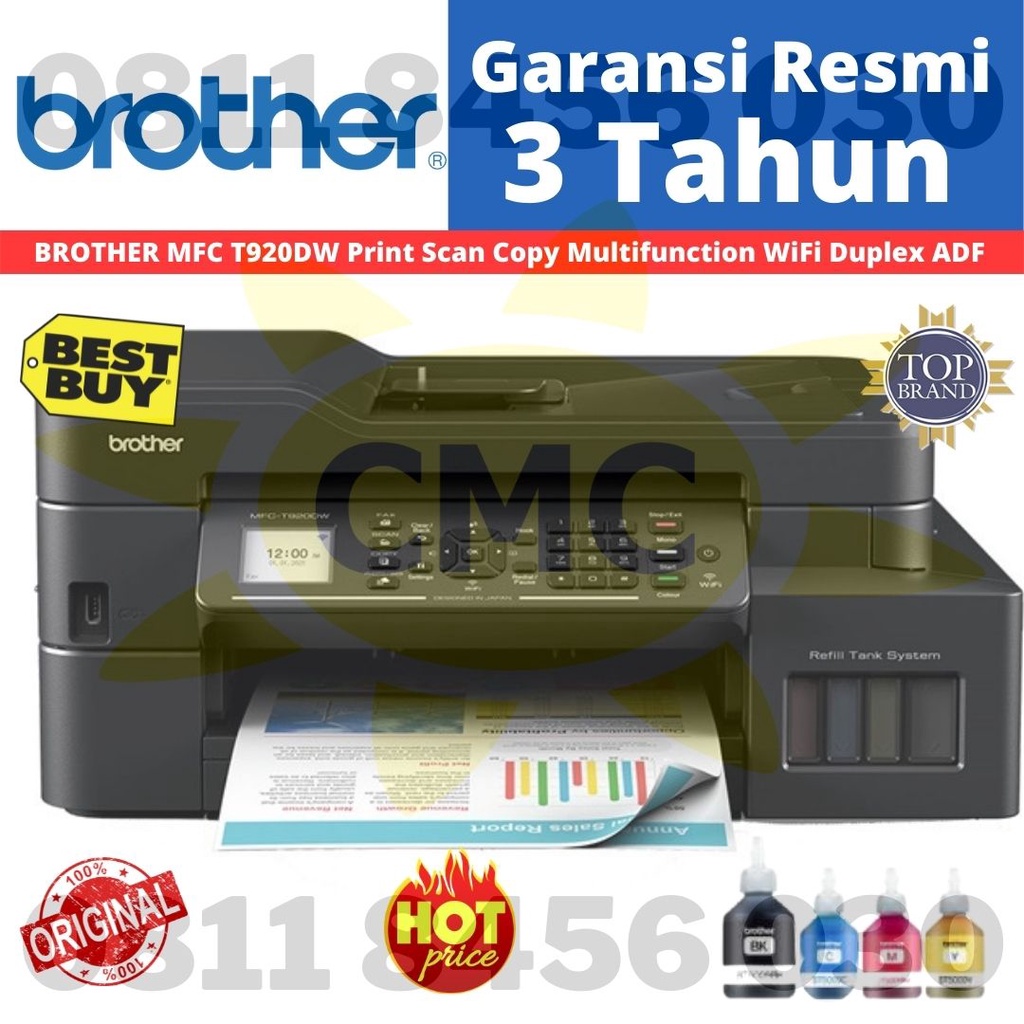 BROTHER MFC T920DW Printer Ink Tank Multifunction T920 WiFi Duplex ADF Pengganti MFC T910DW