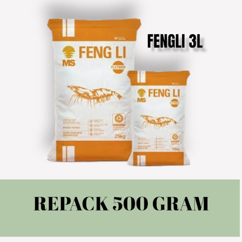 FENG LI 3 L FENGLI 3 L 500 GRAM PAKAN TENGGELAM PELET UDANG LOBSTER AIR TAWAR