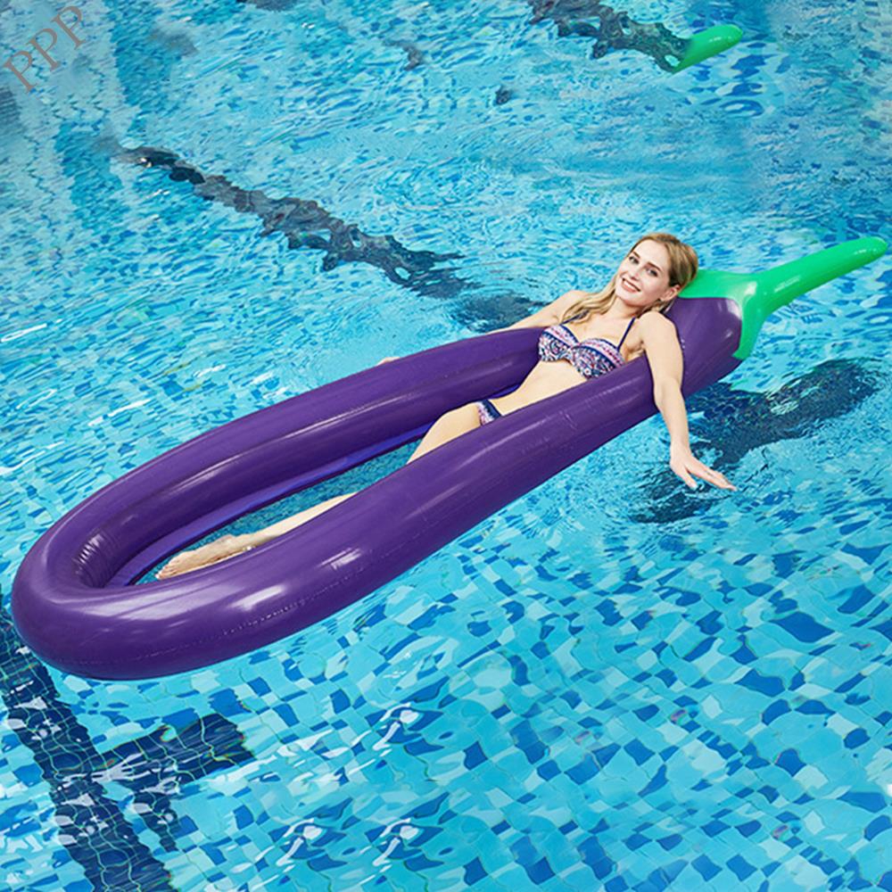Inflatable Pool Float Floating Chair Floating Bed Eggplant Pvc Adults Summer Creative Kids Lounge Shopee Indonesia