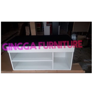 LEMARI SEPATU SOFA RAK SEPATU KAYU MINIMALIS SOFA SERBAGUNA ASTON