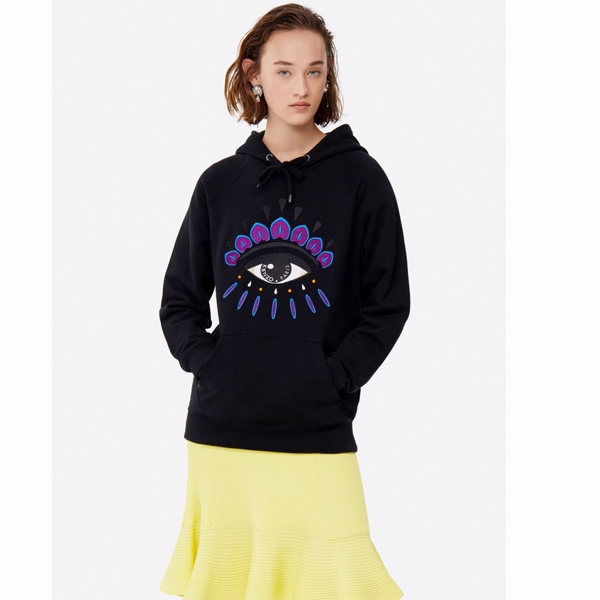 KENZO/Takada Kenzo Baru Bordir Mata Besar Pasangan Berkerudung Sweater Lengan Panjang