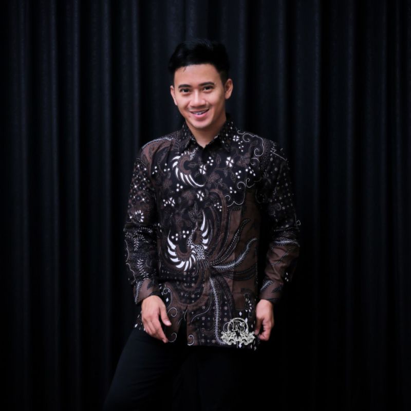 Batik Pria Lengan Panjang BATIK KEMEJABATIKPRIA HRB026 motif KERATONAN Kode 002 size M L XL XXL Reguler