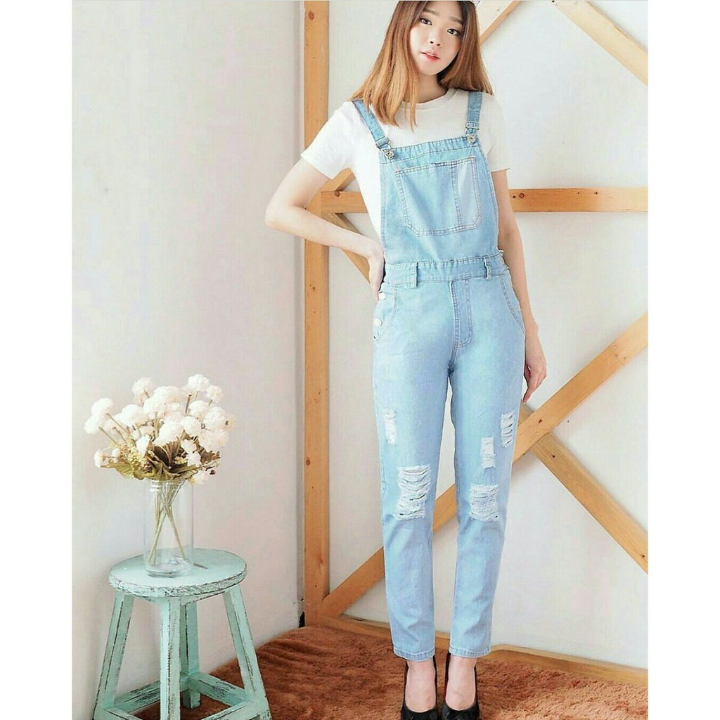 Q- JANETA OVERALL/ OVERALL JEANS WANITA/ TTERBARU