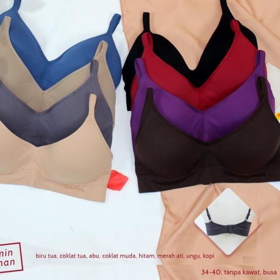 ◌ Bra Tanpa Kawat Busa Kait 2 Rajut Seamlesss Sorex - 36 ✈