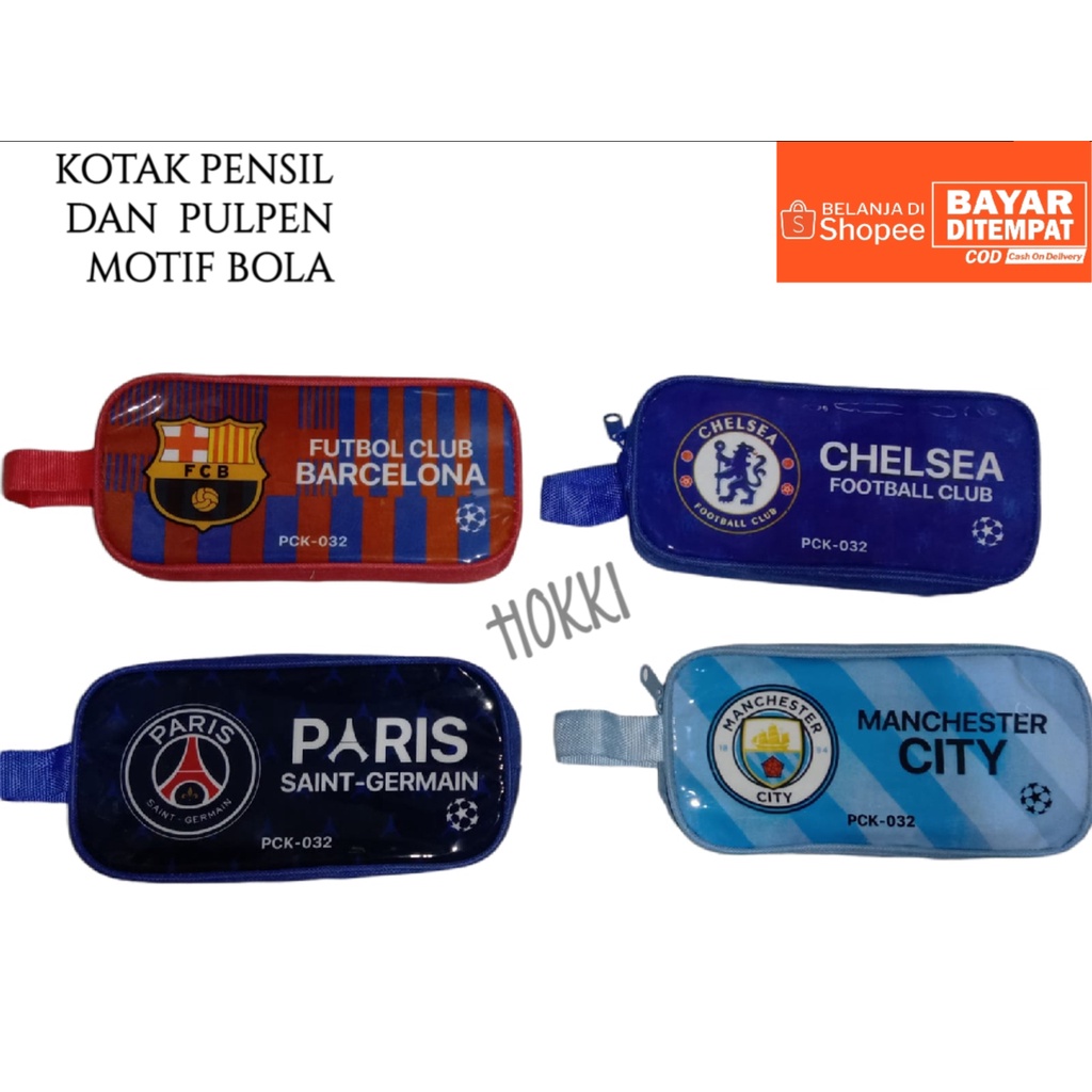 

( CLUB BOLA ) Tempat Pensil / Kotak Pensil Kain / Tempat Kotak Pensil Dengan Satu Resleting / Bahan Kain Kuat Tidak Mudah Sobek / Pencil Case Klub Bola Internasional / Banyak Pilihan / Millenium St