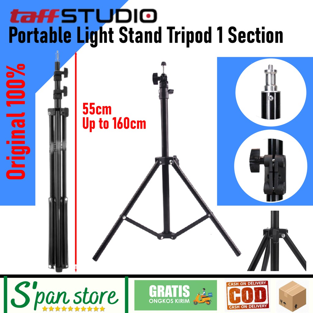 Tripod Light Stand for Lighting, Ring Light, Handphone Universal