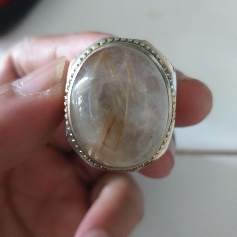 Natural Kecubung Rambut Emas.